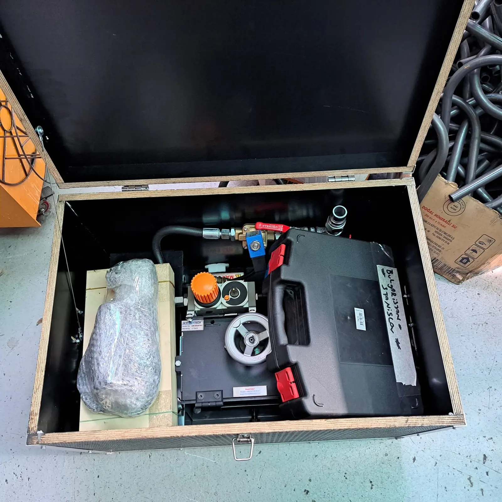 minisky fiber blowing machine delivered to greece